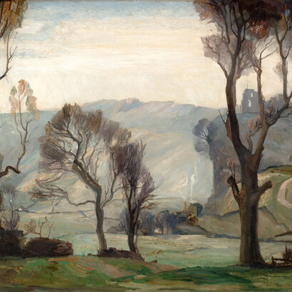 John Vicat Cole, In the dale of the nidd (detail), circa 1920. Courtesy of Jonathan Cooper Park Walk Gallery