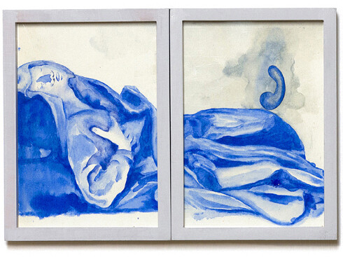Giuseppe Gallo: Il quinto quarto, Dialogo tra due gemelli III, 2015, Fondazione Pastificio Cerere. Credits: Mario Martignetti