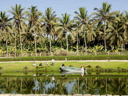 Laguna interna dell’antica città di Al Baleed. Foto di Andrea Baschieri