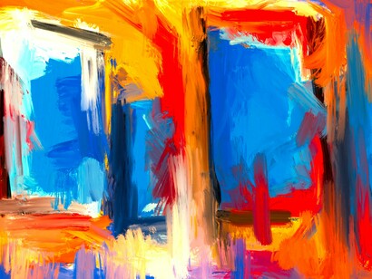 Pintura abstrata. A arte contemporânea convida à reflexão, ao questionamento e à incerteza, utilizando signos que não pretendem ser óbvios ou fáceis de decifrar