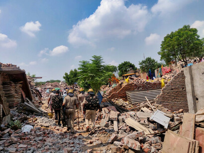 Demoliciones de casas en Khori Gaon