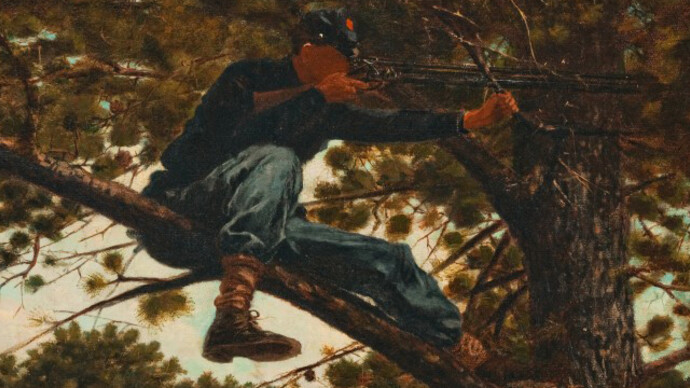 Sharpshooter
Winslow Homer (1836–1910)
Artwork Credit
©Portland Museum of Art, Maine Gift of Barbro and Bernard Osher. Image courtesy Portland Museum of Art
