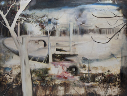 Nogah Engler, Circling, 2014, Oil on canvas, 150 x 200 cm 