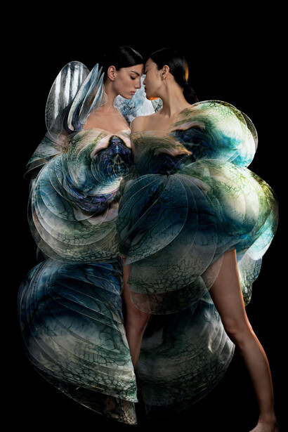 Iris van Herpen, Sensory seas dress, from the Sensory seas collection, 2020. Courtesy of Brooklyn Museum