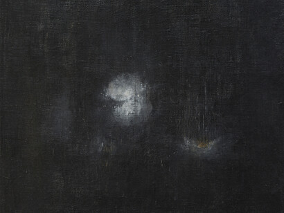 Zhao Zhao, Spoiled Preserved Duck Eggs 1, 2012, Oil on canvas, 23 1/2 x 27 1/2 in (60 x 70 cm). Courtesy of the artist and Chambers Fine Art
