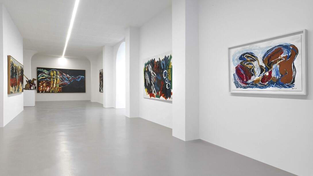 Karel Appel, Toscana, exhibition view. Courtesy of Galleria Poggiali