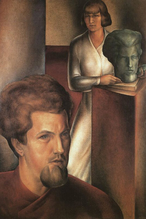 Tone Kralj, Self-portrait with wife (detail), 1932. Courtesy of National Gallery of Slovenia