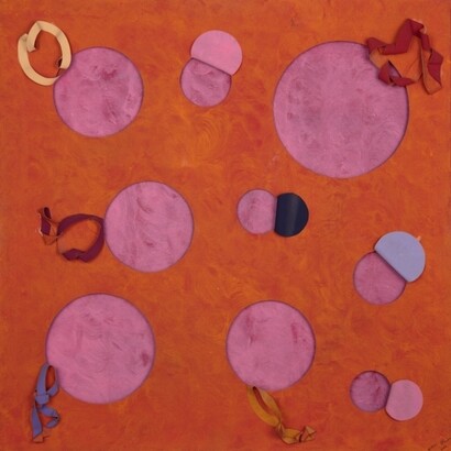 Andrea Rizzardi Recchia, L'estate, acrilico su tela, 2002, 100 x 100 cm