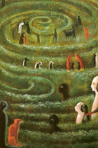 Leonora Carrington, The Labyrinth (detalle)