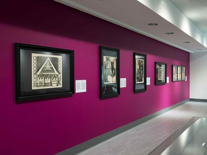 Kabuya Pamela Bowens-Saffo, From the heights, exhibition view. Courtesy of Museum of Art and Design MOAD