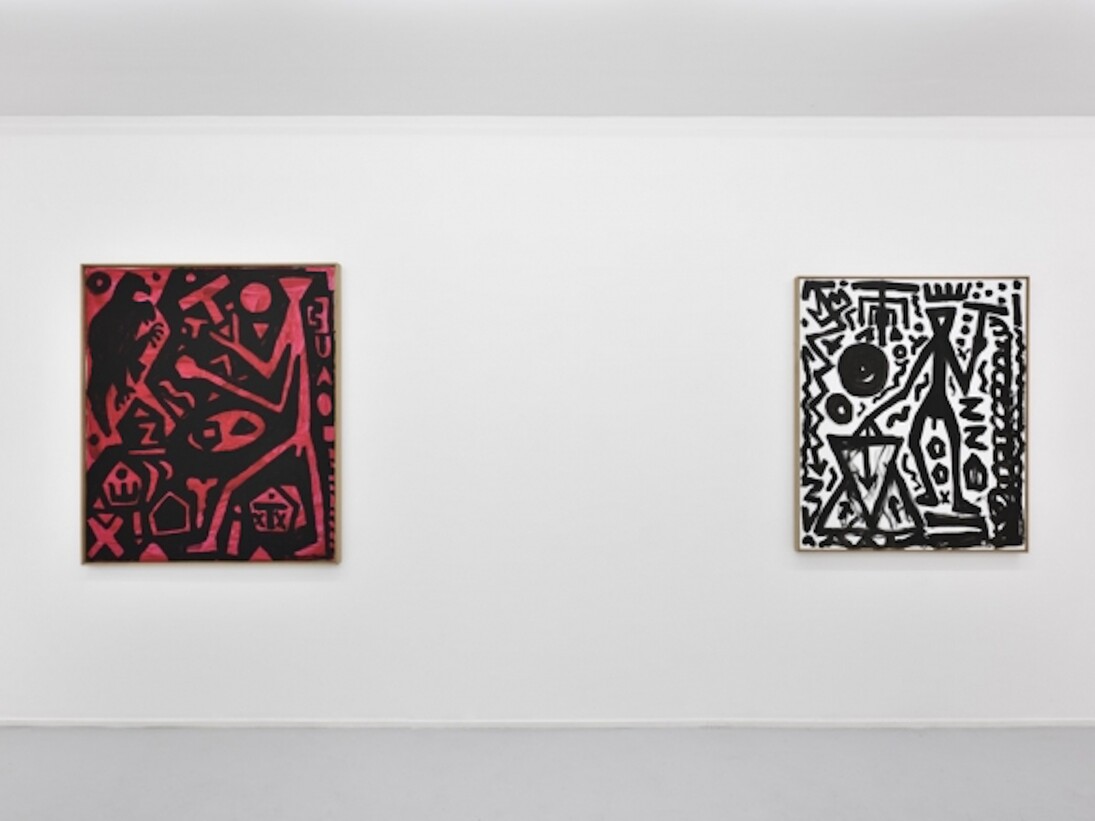 A travers A.R. Penck, Exhibition view. Courtesy of Suzanne Tarasieve 