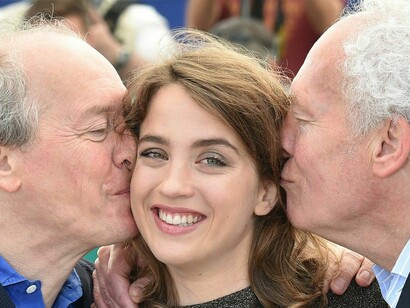 Los hermanos Dardenne con Adèle Haenel