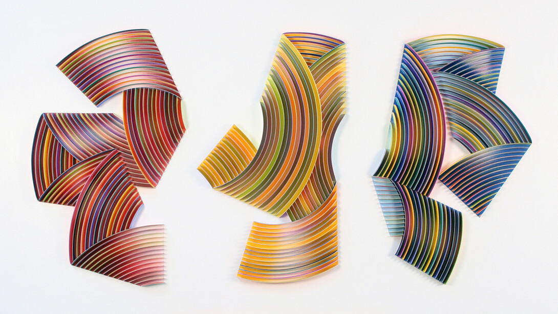 Peter Monaghan, “Fold 8”, 2020, mixed media, 31 1/2 x 55 inches