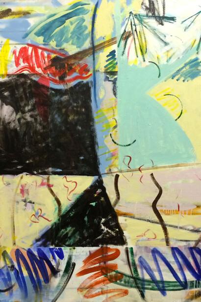 Jon Pilkington, In Nice, 2015, Oil on canvas, 130 x 118 cm, copyright the artist and Peter von Kant