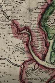 Map of coastal South Carolina showing the Stono River, Charleston, and Boone’s Island—the landscape from which the 1739 rebellion for freedom began