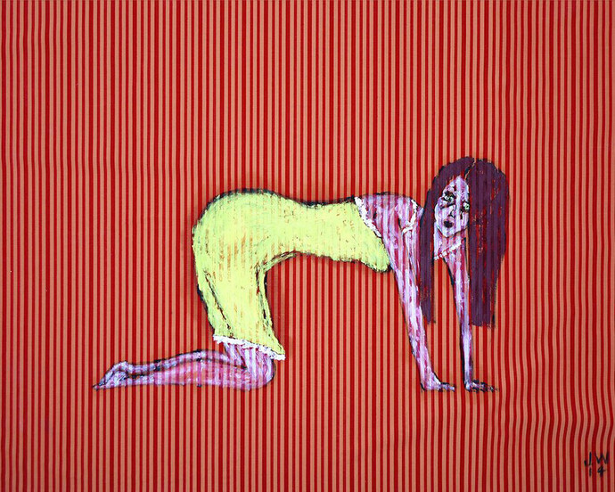 Jenny Watson, The Pretty Face of Domesticity, 2014, Courtesy the artist and Galerie Transit, Mechelen © the artist