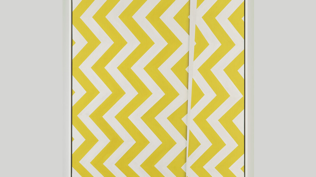 Gibb Slife, Untitled (Zig Zag), 2014, oil on canvas, 60 x 48 inches