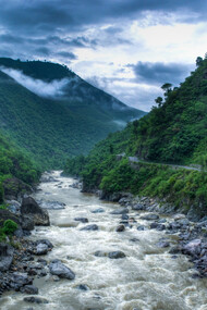 Kosi River valley near Almora, Uttarakhand, India