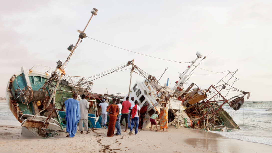 Dawit Petros - Act of Recovery (Part I), Nouakchott, Mauritania from The Stranger’s Notebook, 2016. Archival color pigment print, 20 x 26 inches. Image courtesy the artist and Tiwani Contemporary, London