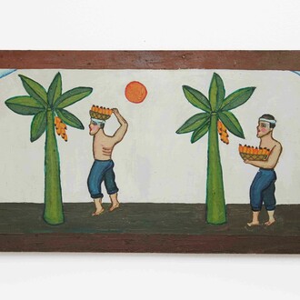 Mirian Inês da Silva, ... de banana, 1998, óleo sobre madeira, 28 x 50 cm ©Germana Monte-Mór