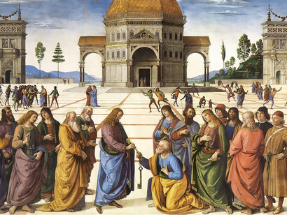 Perugino, The handover of the keys, Sixtine Chapel, 1481-82