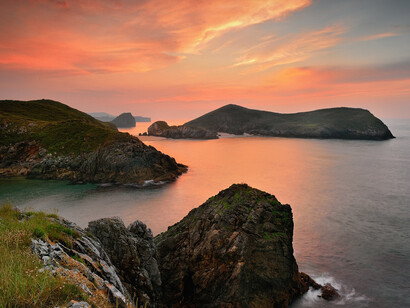 Asturias. Atardecer en la costa