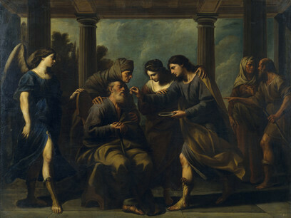 Andrea Vaccaro "Tobías cures the blindness of his father" (1640)