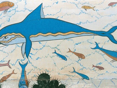 Affreschi, palazzo di Cnosso , Creta, Grecia