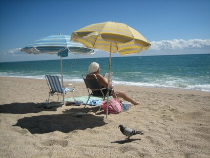 Turista británico disfrutando de las playas españolas
