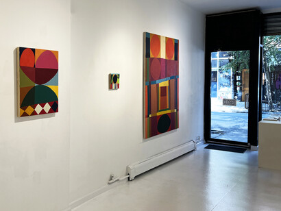 Andrew Hildenbrand and Carlos Puyol, Polyrhythm, 2023, installation view. Courtesy of Susan Eley Fine Art