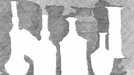Giorgio Morandi, Still Life of Vases on a Table, 1931. Etching, 249 x 336 mm. Courtesy Galleria d’Arte Maggiore G.A.M., Bologna (Italy).