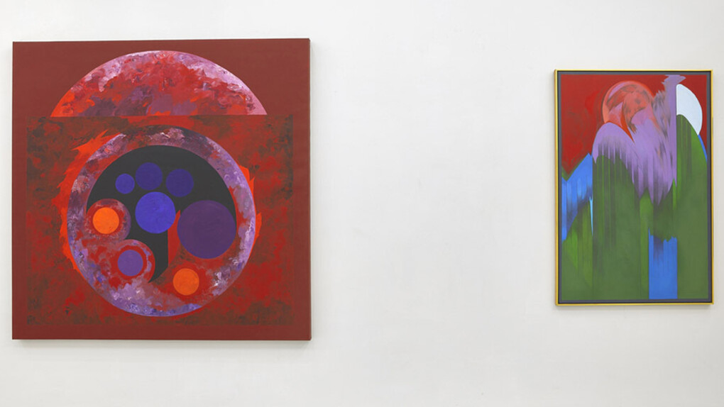 Paintings from 1988 to 1995. Courtesy of David Richard Gallery 