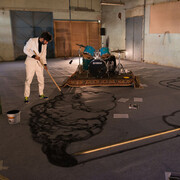 Nikhil Chopra, Drumsolo at the Mill, Exhibition view. Courtesy of Galleria Continua