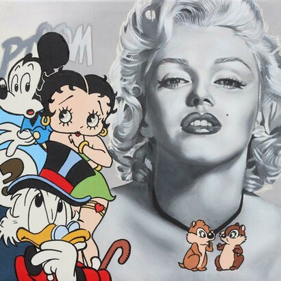 Silvio Fiorenzo, Marilyn & company, 2014, 40 x 40 cm
