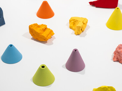 Bean Finneran, 7 cones and 8 fracture rocks, 2024. Courtesy of PDX Contemporary Art