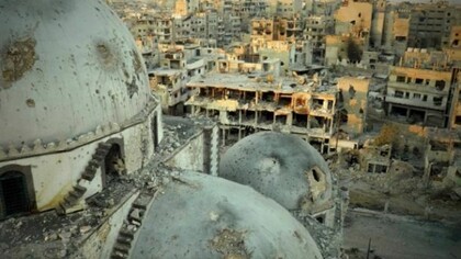 No one wins in wars. This is Homs after the attacks