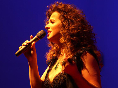 Marija during her own live show on Valentine's Day