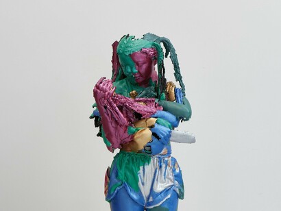 Liu Bolin,
Chaos No.6 - Little Girl (detail), 2024,
Painted hyper polylactic acid,
22 x 9 7/8 x 11 7/8 inches (56 x 25 x 30 cm).
Courtesy of the artists and Eli Klein Gallery © Liu Bolin