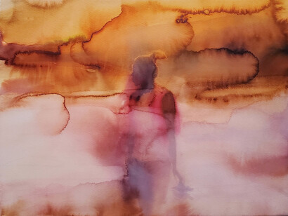 Elena Chestnykh, In Golden Haze, 2023. Courtesy the artist and The Untitled Space, NYC