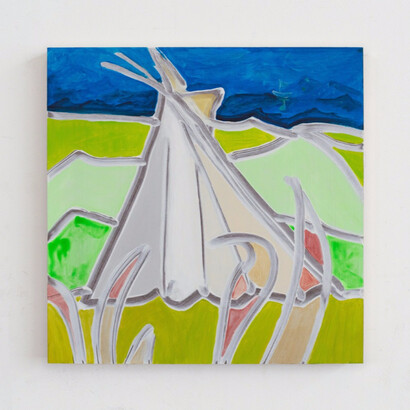 Catherine Haggarty, In Honor of Tipi & Sailboat, 2016. Courtesy of Proto Gallery