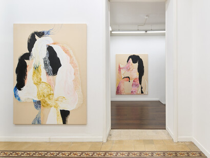 Édouard Nardon, The distant smell of a black locust, the silent dance of a ghost in the visiting room, exhibition view. Courtesy of The Address Gallery