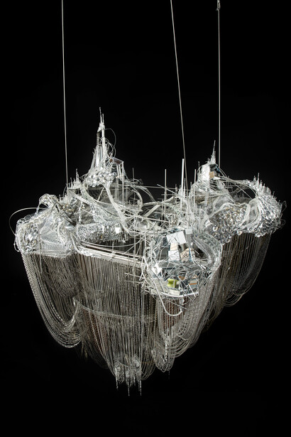 Lee Bul, Untitled (After Bruno Taut “suspended crystal island”), 2013, mixed media, Photo: Jeon Byung-cheol. Courtesy Studio Lee Bul, Seoul and Ikon