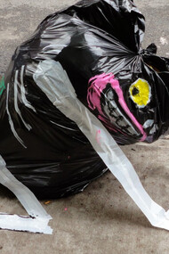 Garbage monster by street artist Francisco de Pájaro