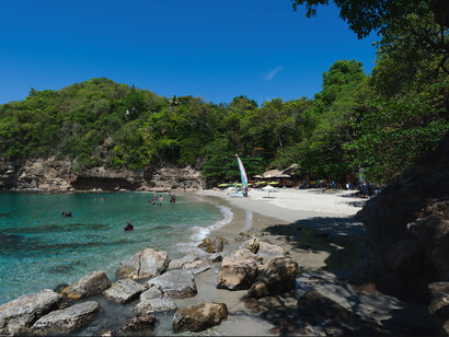 Secluded beach at Cap Maison, St. Lucia, Caribbean