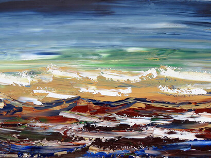 Lynn Izzard, Canoe, Acrylic on Canvas, 24" x 36"