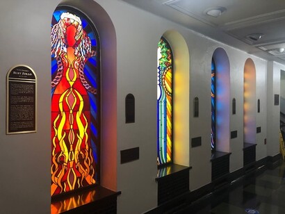 The Matriarch windows were commissioned in 1983