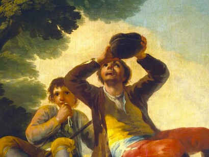 Locus amoenus: detalle de «El bebedor», Goya (1746-1828)
