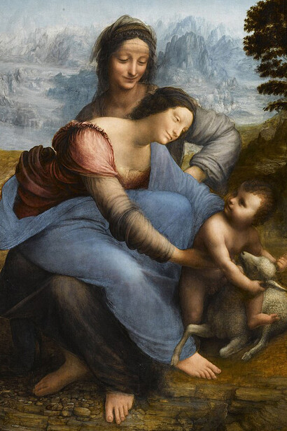 Leonardo da Vinci, Virgin and Child with St Anne