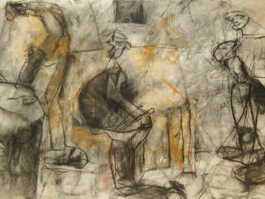 David Paulson, Three Figures in an Interior , 2013
