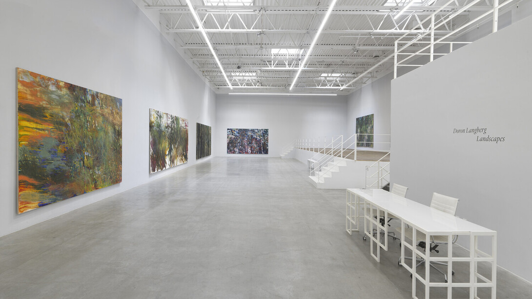 Doron Langberg, Landscapes, exhibition view. Courtesy of Jeffrey Deitch